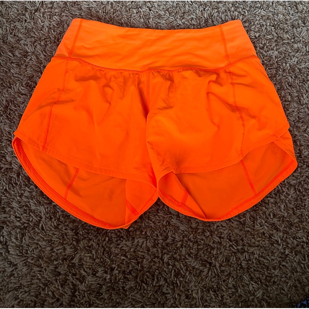 lululemon athletica Orange Athletic Shorts